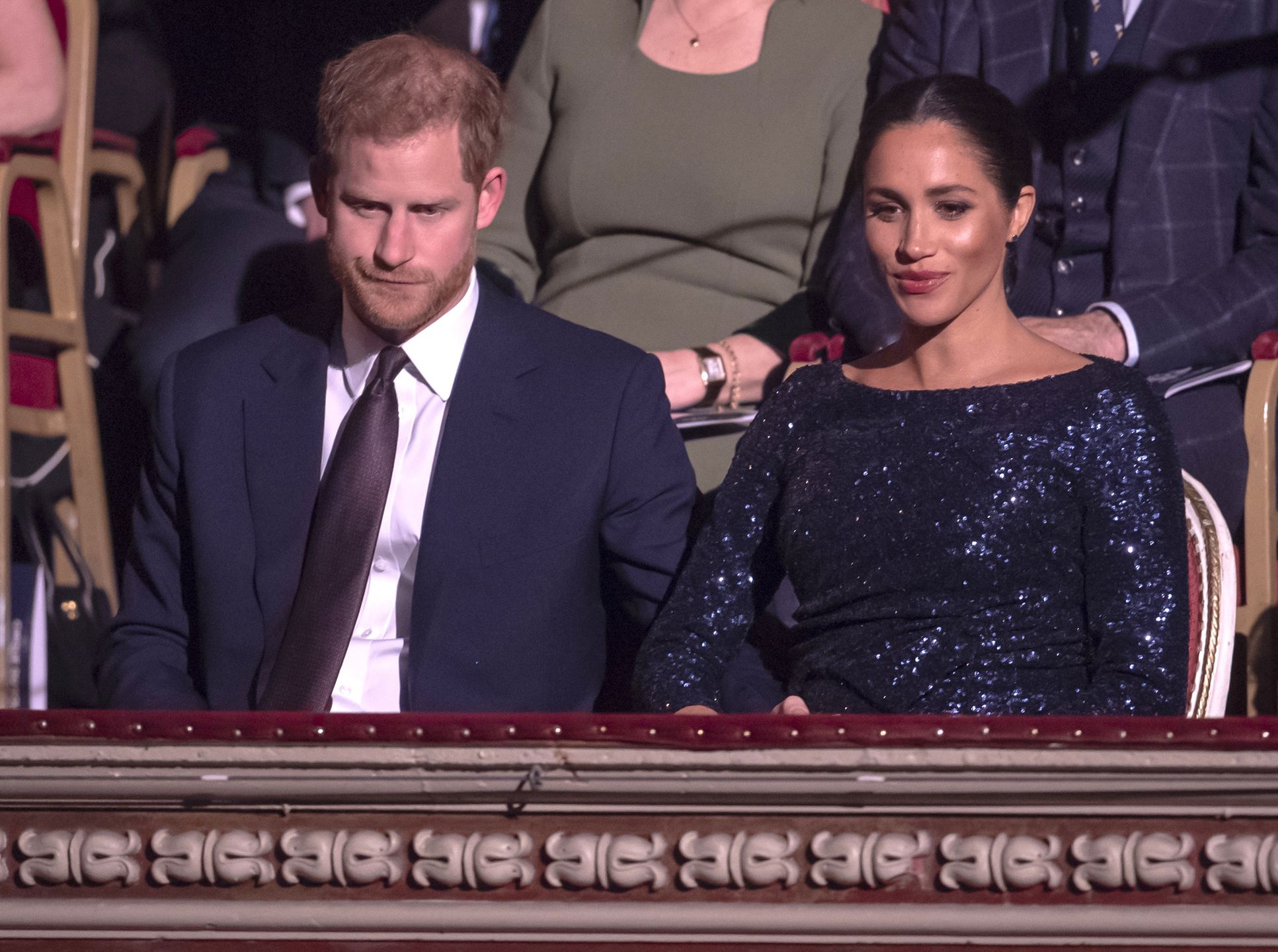 Meghan i Harry w Royal Albert Hall w styczniu 2019, zaraz po jej dramatycznym wyznaniu