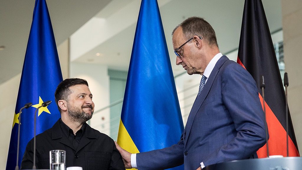 Wołodymyr Zełenski i Friedrich Merz