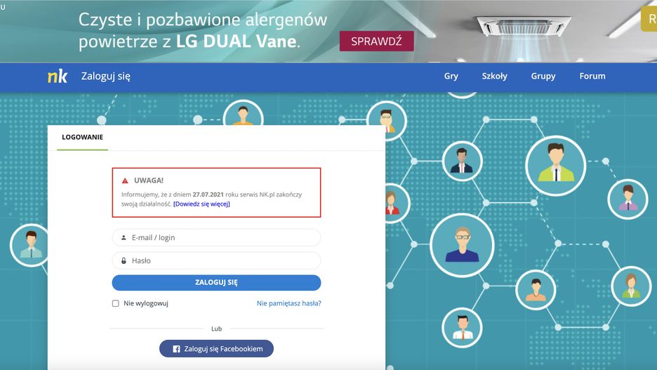 Nasza Klasa. Serwis niebawem zostanie wyłączony