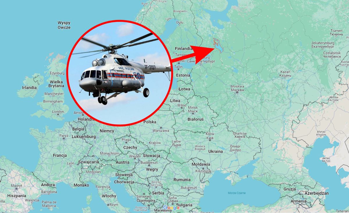 rosja, mi-8, helikopter, śmigłowiec, katastrofa, wypadek, finlandia, jezioro Katastrofa rosyjskiego Mi-8. Tuż przy granicy z Finlandią