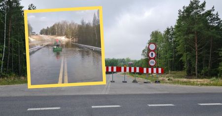 Łódź i wiosło na obwodnicy Bolesławia. Tragikomiczne wideo w sieci