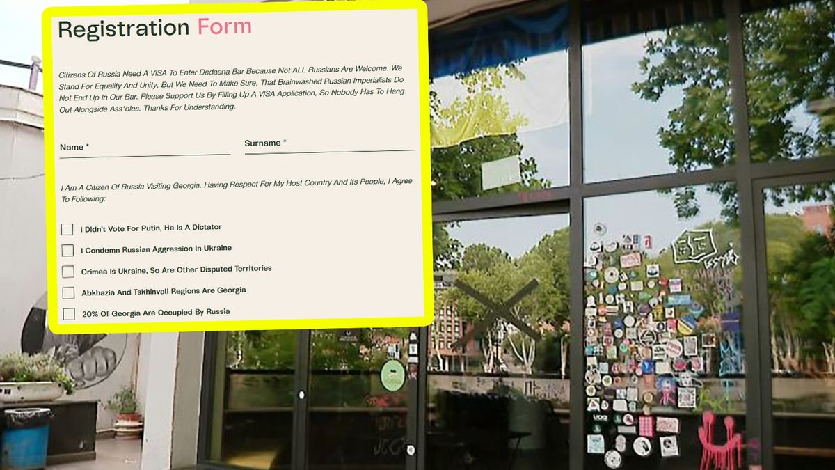 Bar Dedaena w Tbilisi wymaga od Rosjan wypełnienia specjalnego formularza