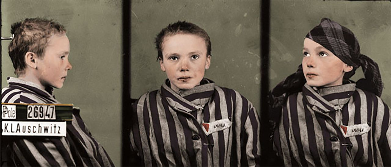 n/z Czesława Kwoka, czyli dziewczyna wyznania rzymskokatolickiego, która trafiła do obozu Auschwitz w latach 19452-1943.