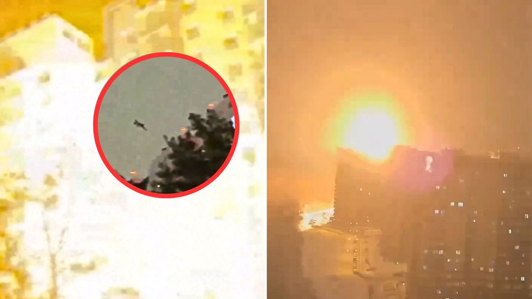 wiadomości,aktualności,WP Wiadomości Eksplozje w Rosji. Moment uderzenia drona w blok