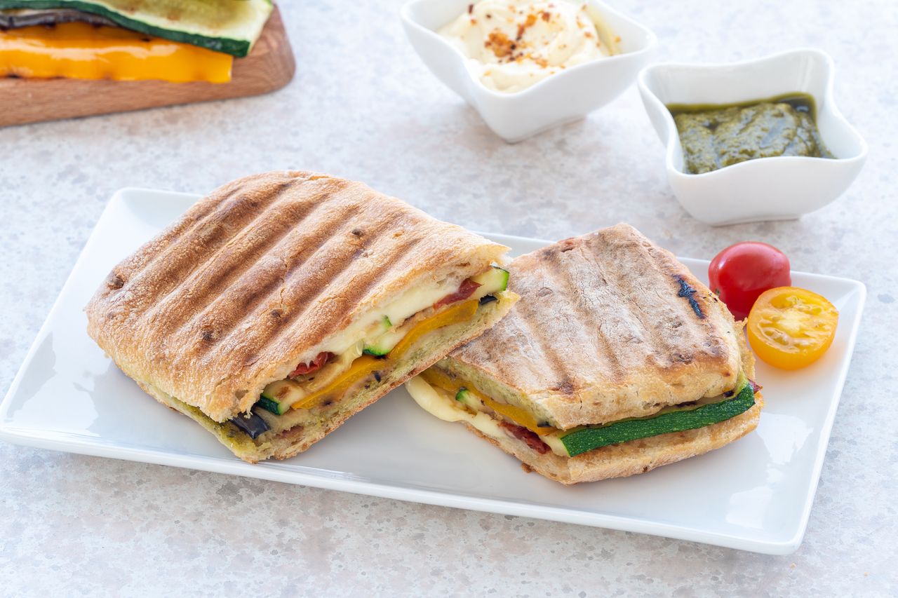Grillowane warzywne panini. Palce lizać!
