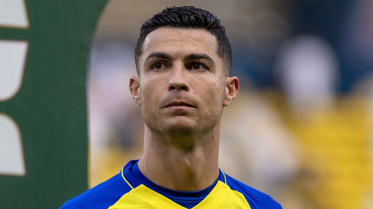 RIYADH, SAUDI ARABIA - MARCH 14: Cristiano Ronaldo of Al Nassr gestures during the King Cup Quarter-Final football match between Al Nassr and Abha at the King Saud University Stadium in Riyadh, Saudi Arabia on March 14, 2023. (Photo by Mohammed Saad/Anadolu Agency via Getty Images)