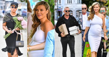 "Gwiazdorski" baby shower Joanny Krupy: znani goście, stos prezentów i wielki, ciążowy brzuch (ZDJĘCIA)
