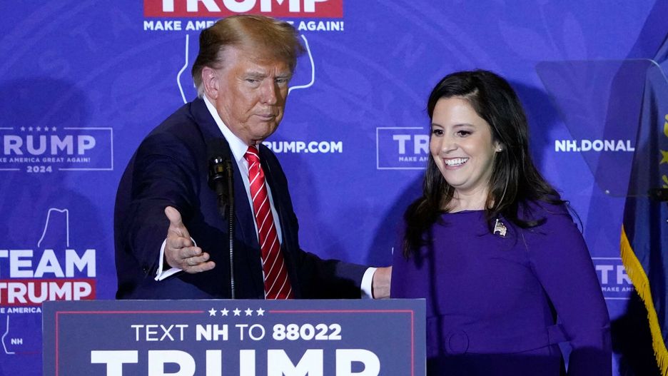 Temporary
(FILES) US Republican presidential hopeful and former US President Donald Trump greets US Representative Elise Stefanik (R-NY) during a campaign event in Concord, New Hampshire, on January 19, 2024. President-elect Donald Trump said he has offered Republican Congresswoman Elise Stefanik the job of US ambassador to the United Nations, in comments to US media late on November 10, 2024. (Photo by TIMOTHY A. CLARY / AFP)
TIMOTHY A. CLARY