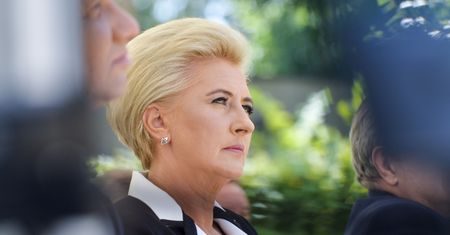 Agata Kornhauser-Duda w urodzinowej stylizacji. Strój ma ukryte znaczenie