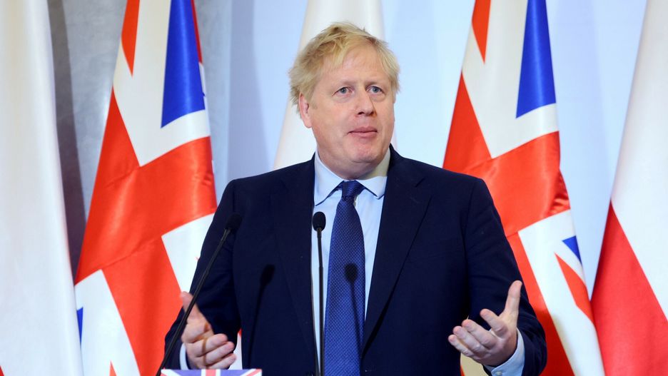 Wizyta Borisa Johnsona w PolsceFot. Pawel Wodzynski/East News, Warszawa, 01.03.2022.  Wizyta Borisa Johnsona (n/z) w Polsce, w zwiazku z obecna sytuacja po rosyjskiej inwazji na Ukraine. Konferencja prasowa po spotkaniu z premierem RP Mateuszem Morawieckim.Pawel Wodzynski