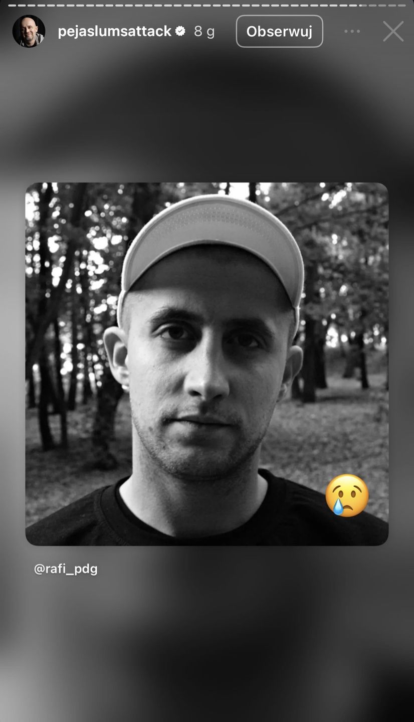 Peja żegna zmarłego rapera 