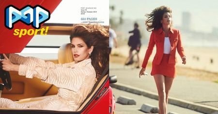 Seksowna Cindy Crawford z tapirem na głowie