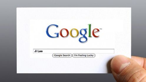 "Wyguglaj mnie" - wizytówki z interfejsem Google 1