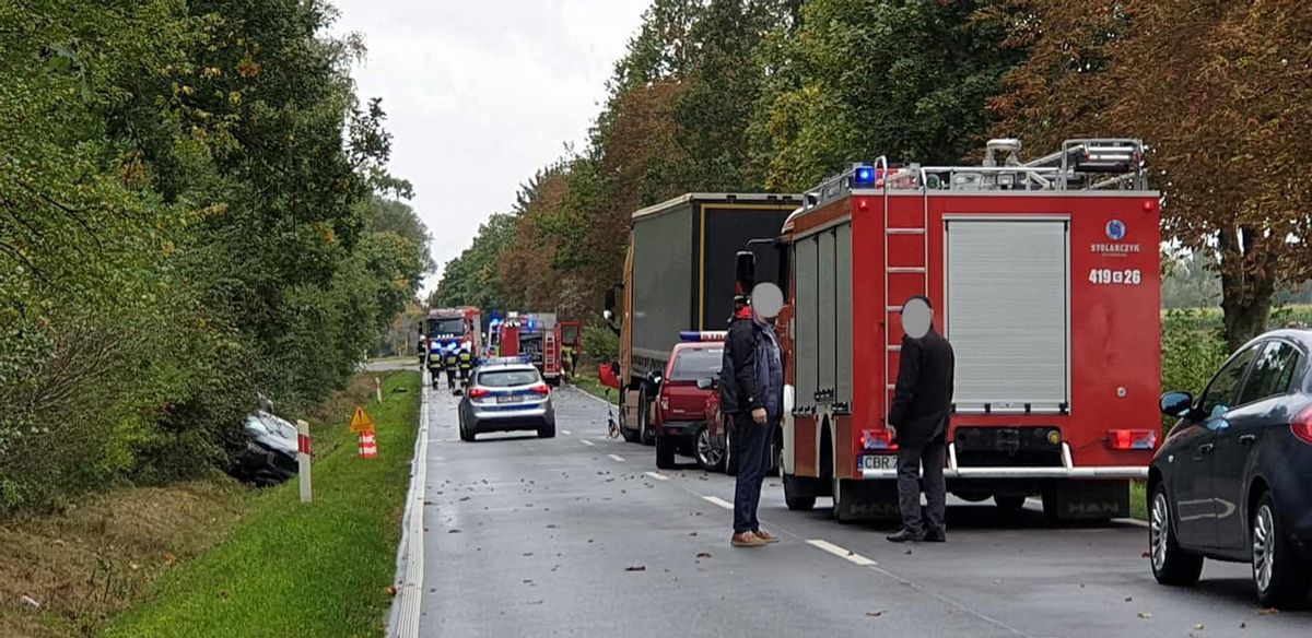 Osiek. Na drodze doszło do śmiertelnego wypadku (Źródło: Brodnica.fm)
