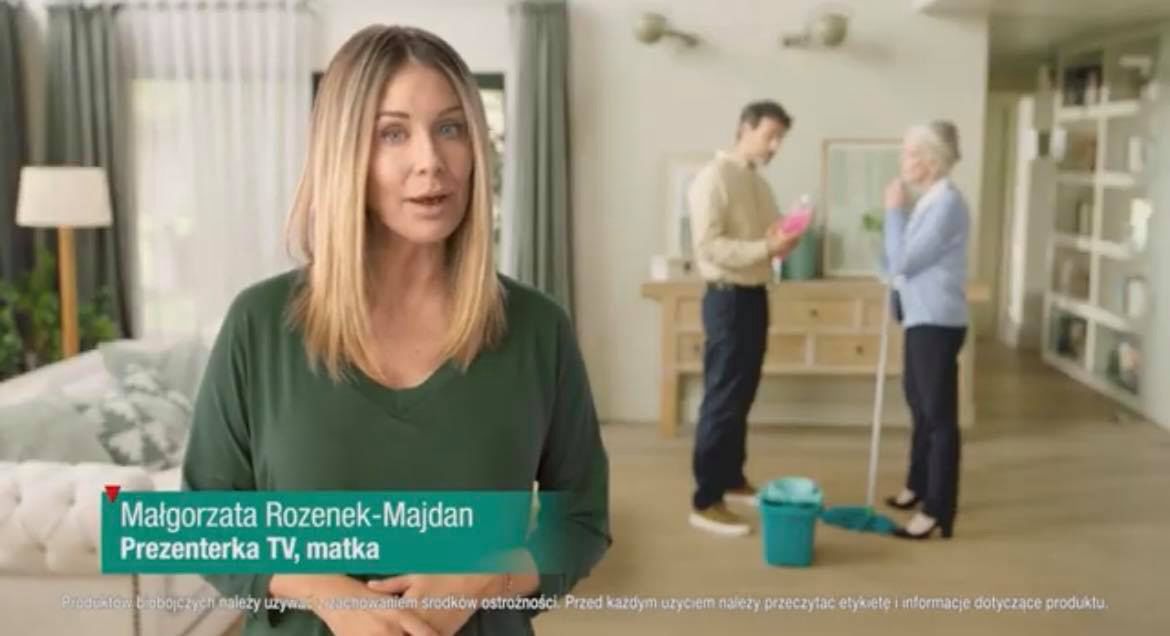 Małgorzata Rozenek wystąpiła w reklamie płynu do mycia podłóg
