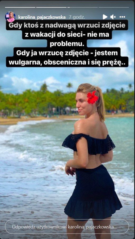 Karolina Pajączkowska odpowiedziała hejterom.