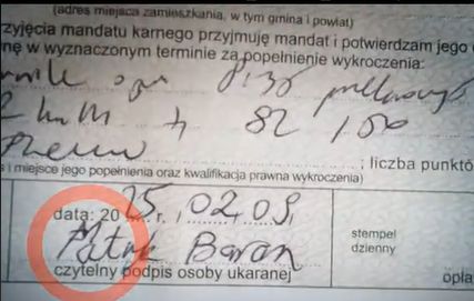 Mortalcio przyłapany na gorącym uczynku. Dostał mandat i punkty 