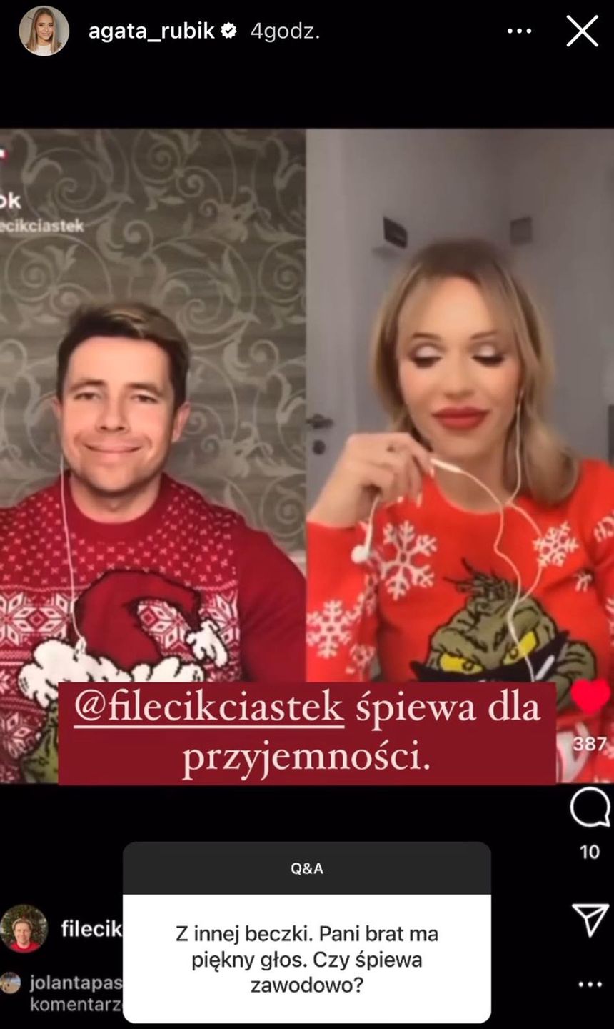 Agata Rubik pokazała brata