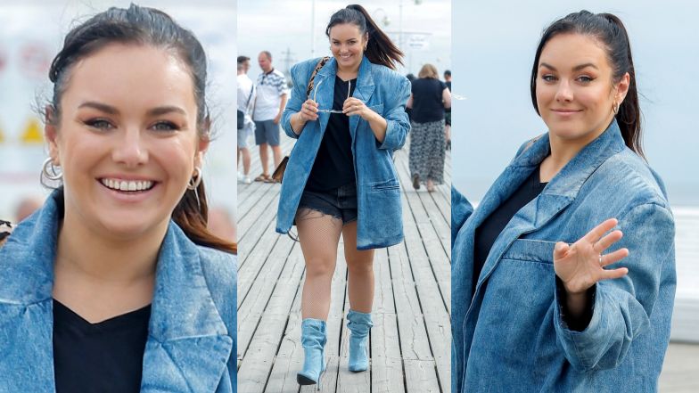Ewa Farna "przyłapana" na molo w Sopocie