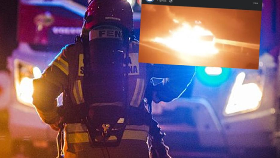 Pożar na S11 w Gądkach pod Poznaniem. Dwa auta w płomieniach 