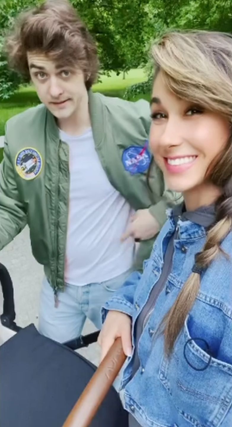 Ida Nowakowska z mężem i synem