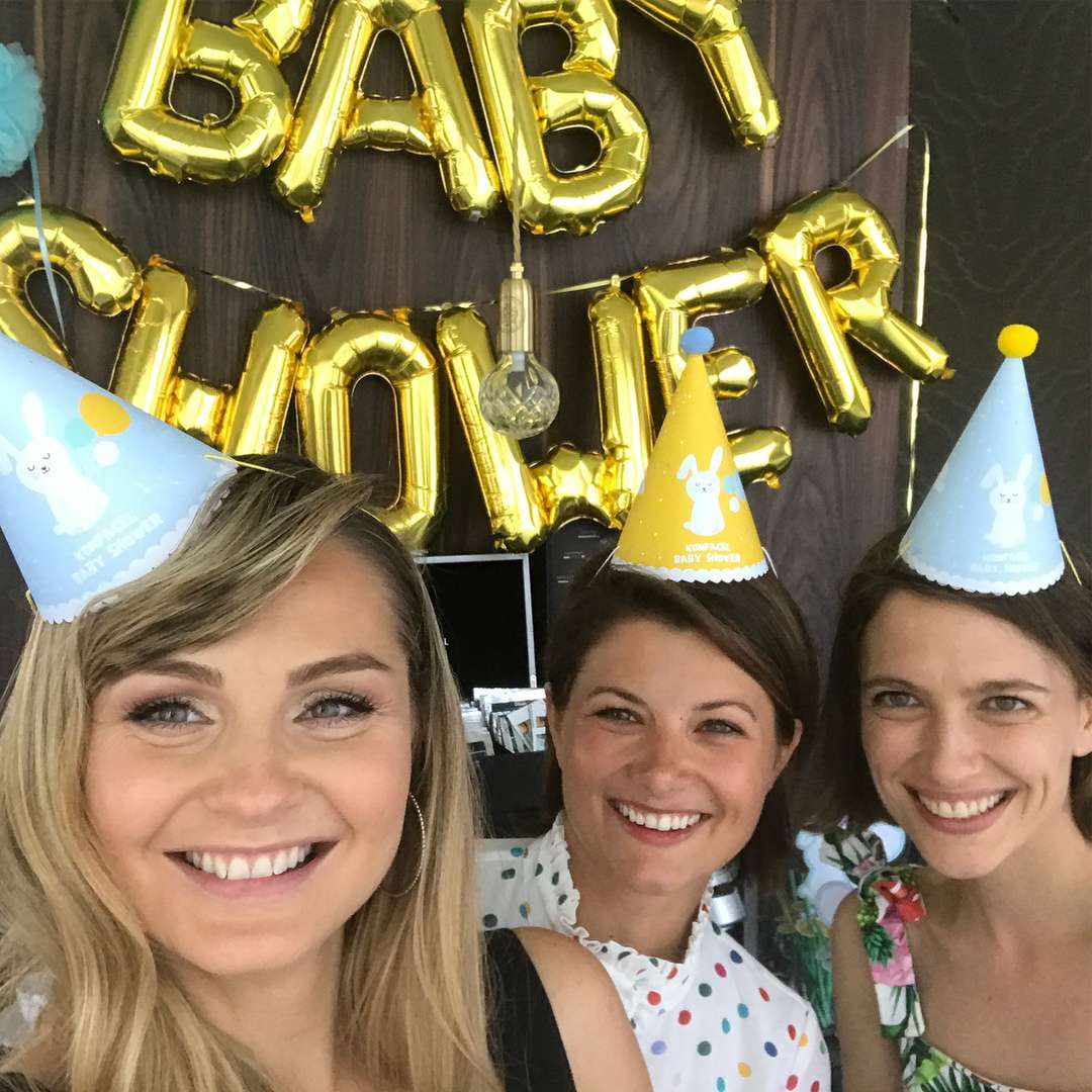Agnieszka Sienkiewicz na baby shower Małgorzaty Sochy