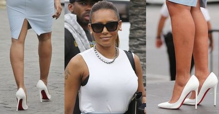 Mel B w brudnej bluzce, podartej spódnicy i w za dużych szpilkach!