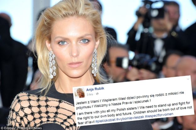 Anja Rubik wypowiedziała się w sprawie prawa aborcyjnego