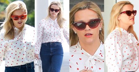 #TRENDY: Reese Witherspoon w koszuli w serduszka