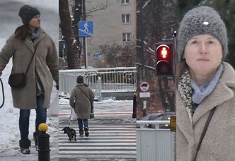 Radna Monika Jaruzelska przebiega z psem na czerwonym świetle (ZDJĘCIA)