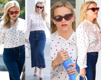 #TRENDY: Reese Witherspoon w koszuli w serduszka