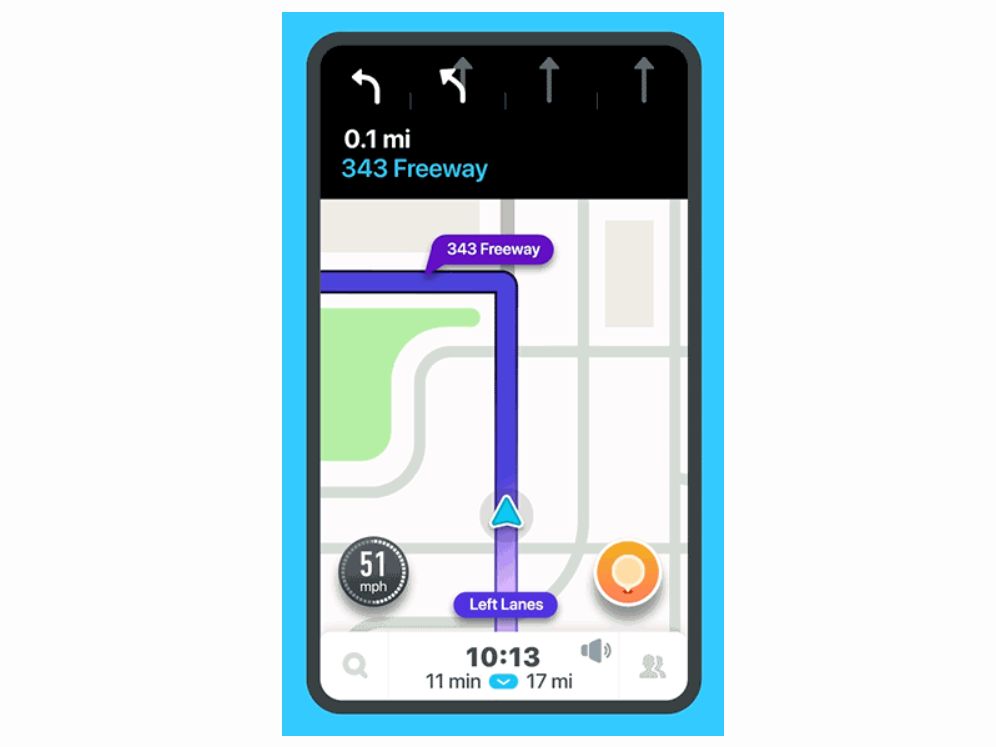 Asystent pasa ruchu w Waze, źródło: Waze / XDA Developers.