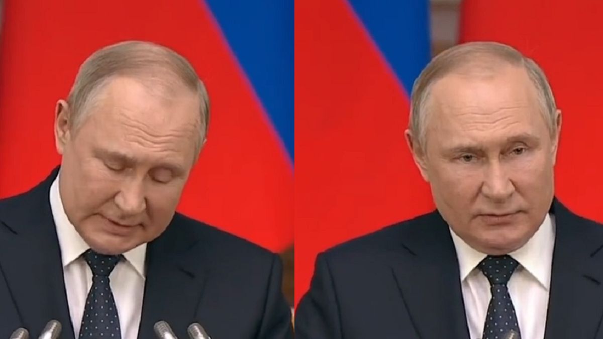 Władimir Putin podczas ostatniego przemówienia.