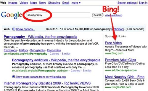 Bing jest najlepszą wyszukiwarką porno 1
