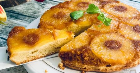 Odwrócone ciasto z ananasem. Najlepszy przepis