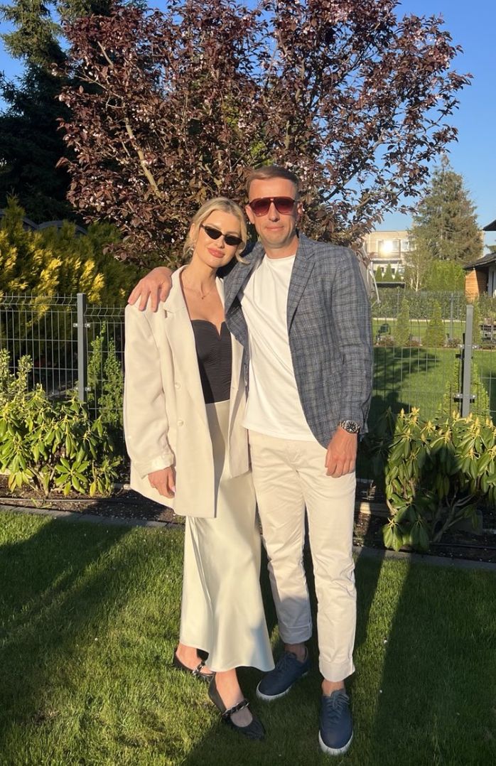 Kamil Grosicki z żoną