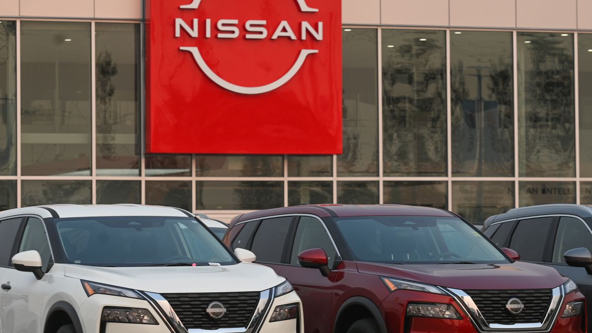 Daily Life In Edmonton
EDMONTON, CANADA - SEPTEMBER 14, 2023:
Nissan vehicles outside a Nissan dealership in South Edmonton, on September 14, 2023, in Edmonton, Alberta, Canada. (Photo by Artur Widak/NurPhoto via Getty Images)
NurPhoto
business and finance, car showroom, shop, stock market, the internet, cost of life