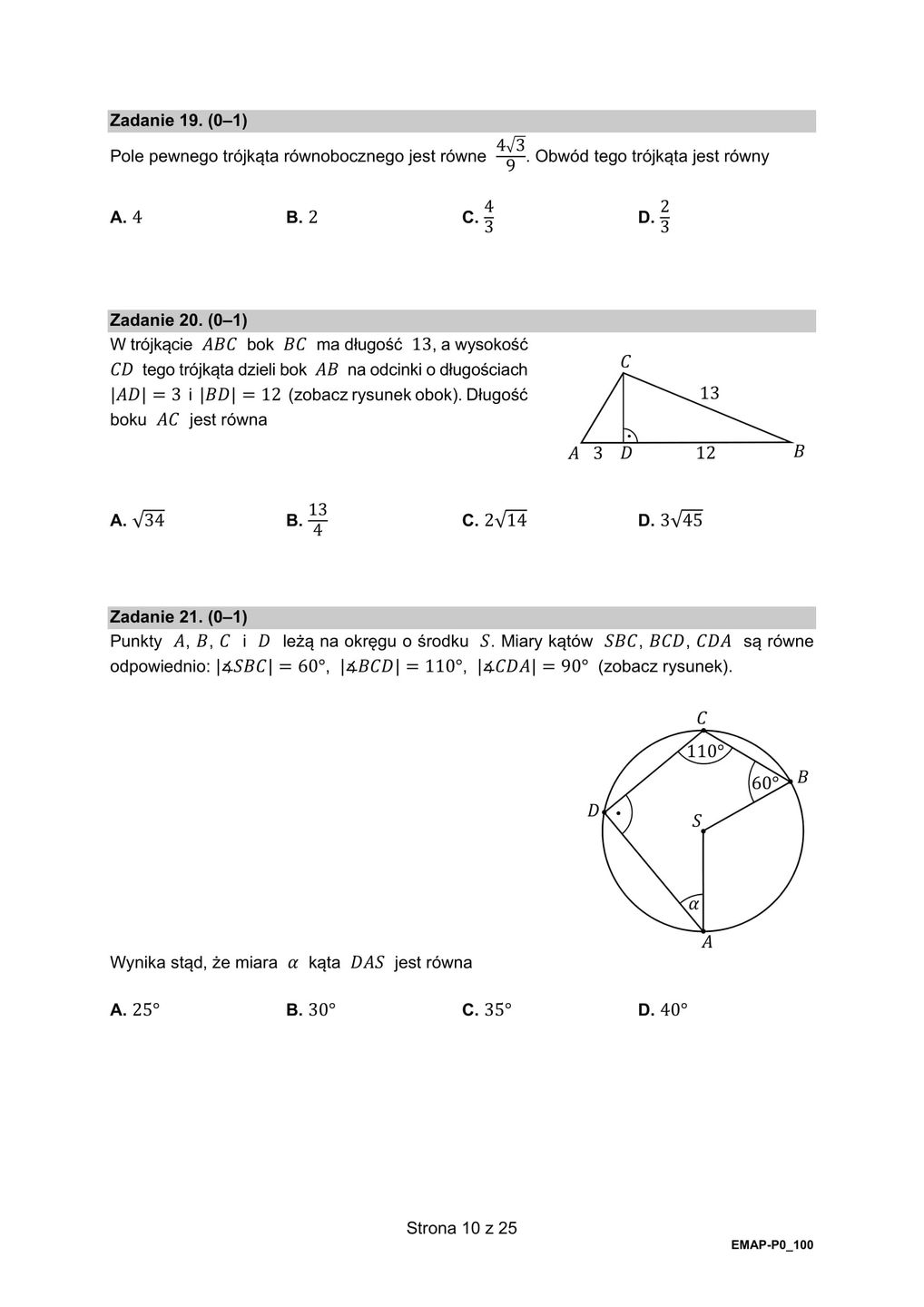 Matura z matematyki 2021. Arkusze CKE na poziomie podstawowym. 
