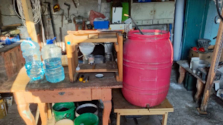 Nielegalna bimbrownia na Mazowszu.