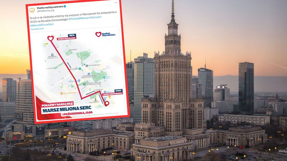 Marsz Miliona Serc Trasa. Wydarzenie już 1 października