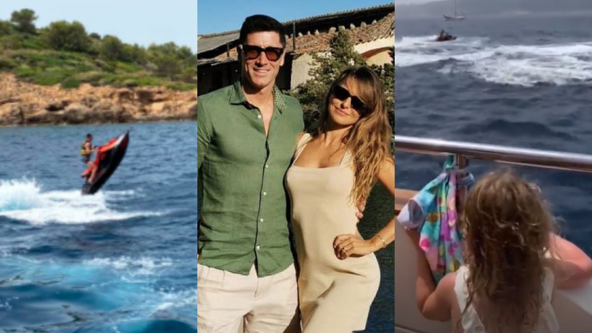 Robert Lewandowski driftuje na skuterze, a Klara go woła 