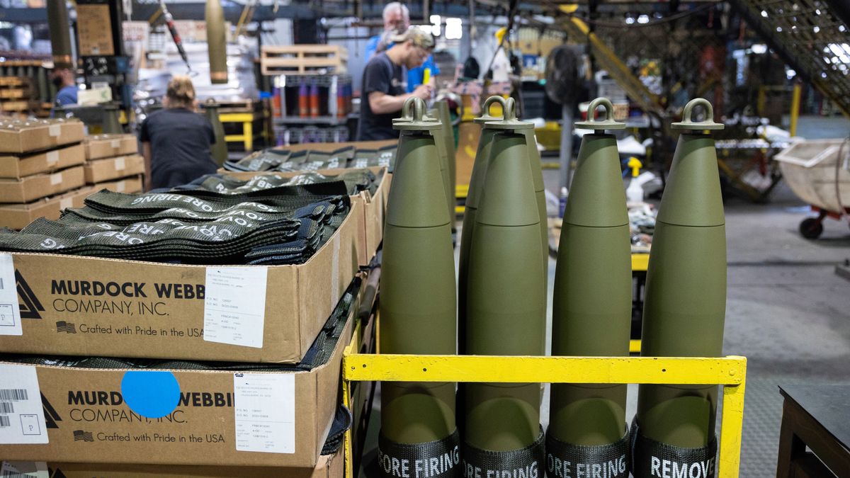 Produkcja pocisków 155 mm (zdj. poglądowe)