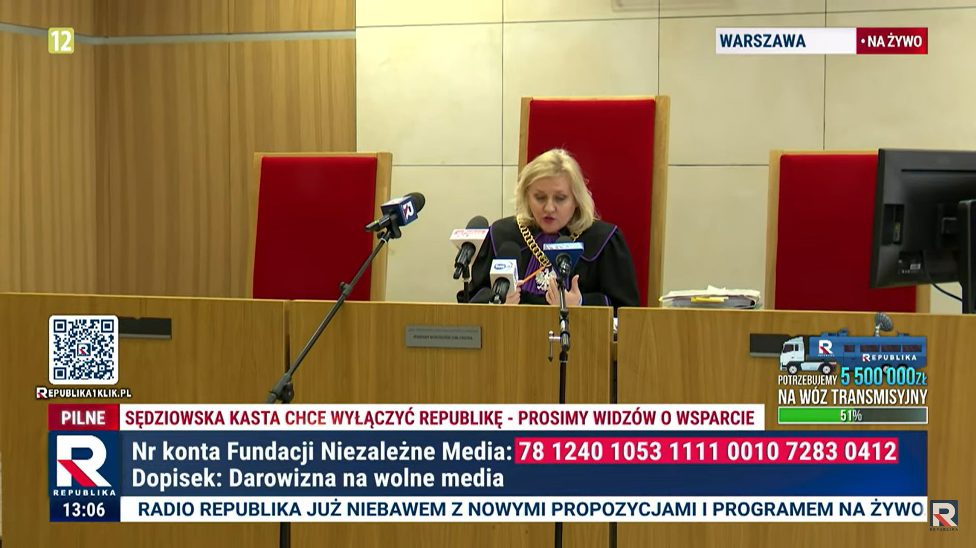 TV Republika nie zgadza się z decyzją sądu ws. koncesji