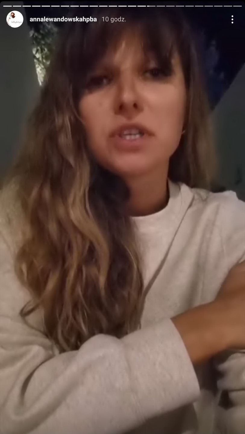 Anna Lewandowska przeprasza w serii Instastories