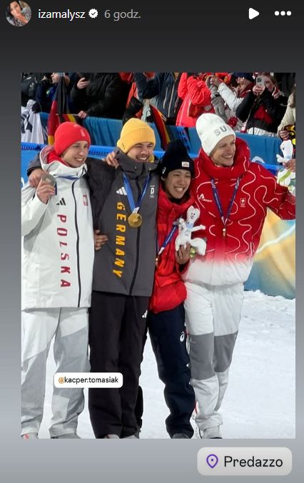 Kacper Tomasiak z rywalami