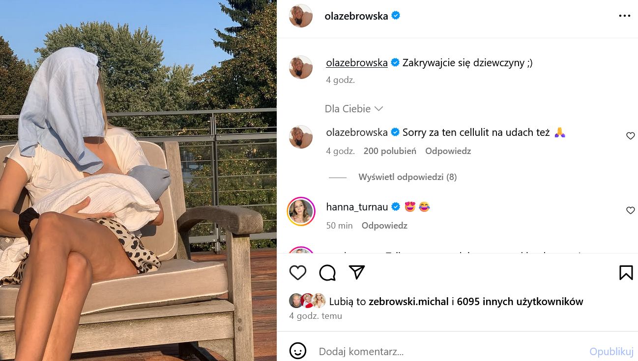 Żebrowska reaguje na słowa Wolińskiego o karmieniu piersią