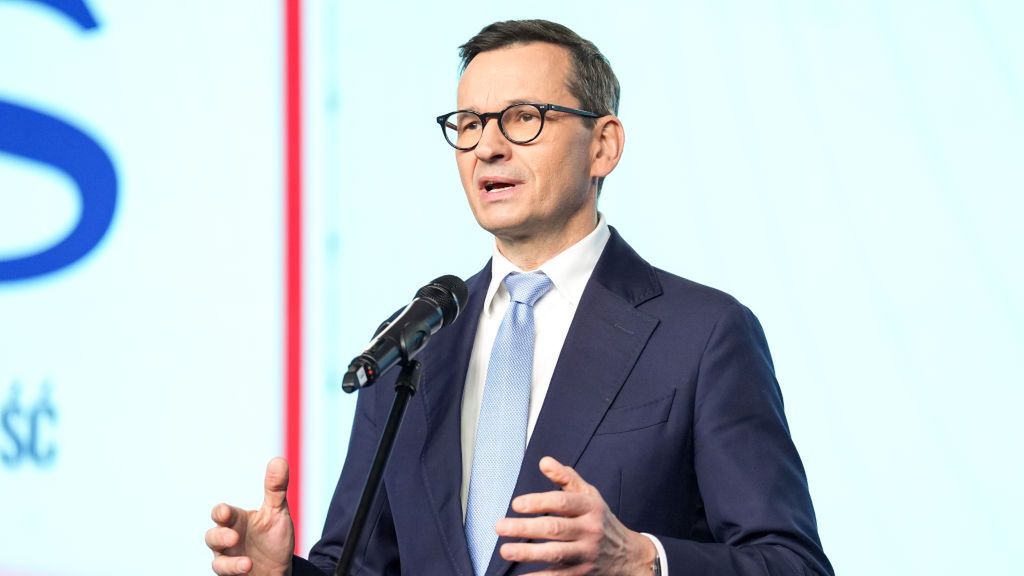 Law And Justice (PiS) Party Press Conference
Mateusz Morawiecki during press conference of the right-wing Law and Justice (PiS) party, in Warsaw, Poland on December 13, 2024. (Photo by Foto Olimpik/NurPhoto via Getty Images)
NurPhoto
public speaking, political event, foto olimpik, polish government, general news, news, media, political leader, polish politics, political agenda, law and justice, nurphoto, political figure, policy, event coverage, political communication, december 13, conservative, right-wing, european politics, political press conference., pis party, political strategy