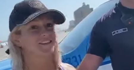 Policja interweniowała na plaży. Kobieta miała "nieodpowiedni" strój