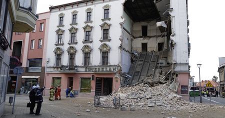 Rybnik. Koszmarny widok. Zawaliła się ściana kamienicy!
