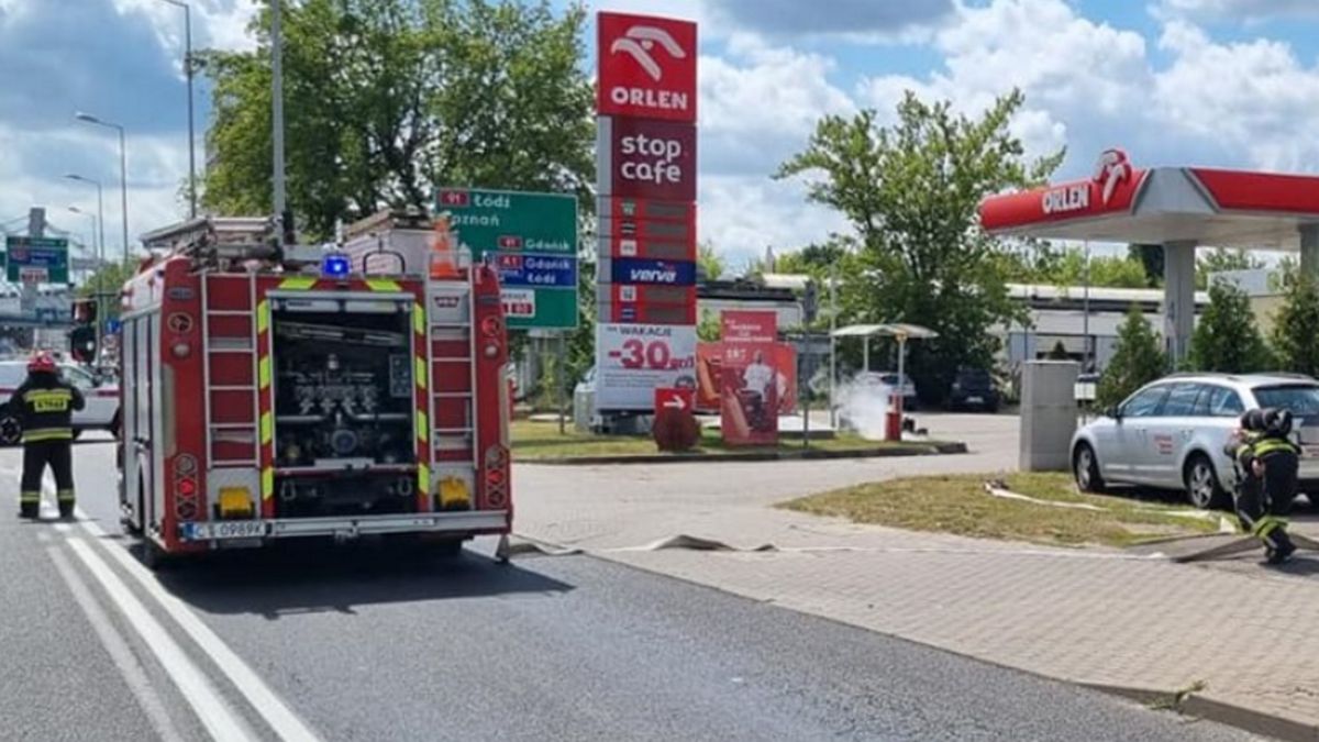 Na stacji paliw interweniowała straż